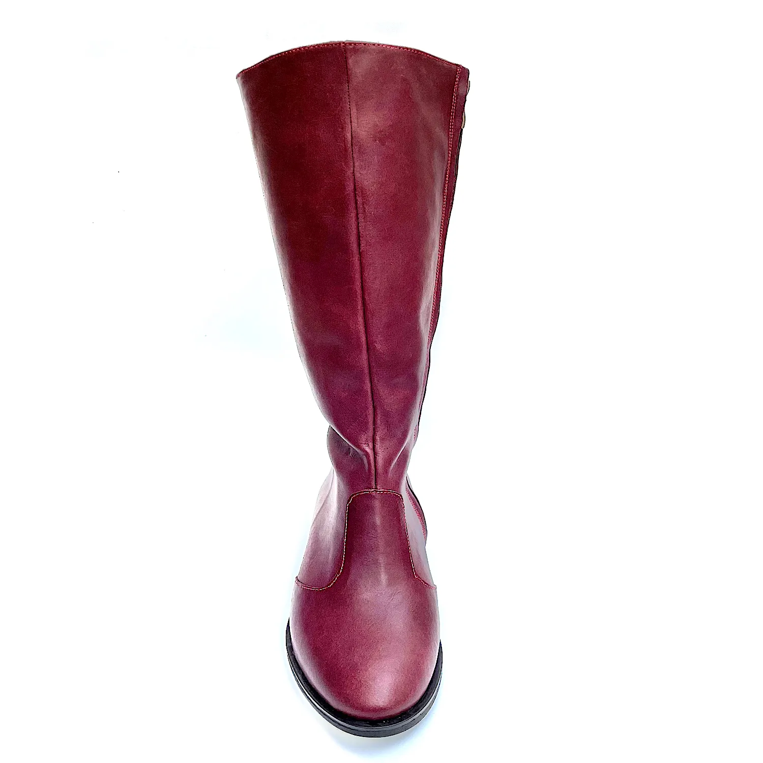 Bota altas burdeos mujer medida