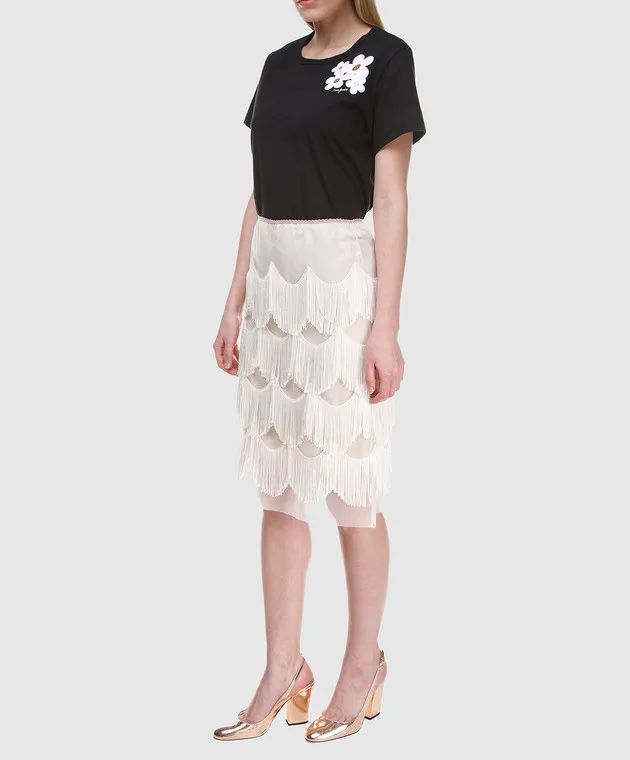 Marc Jacobs Beige fringe skirt