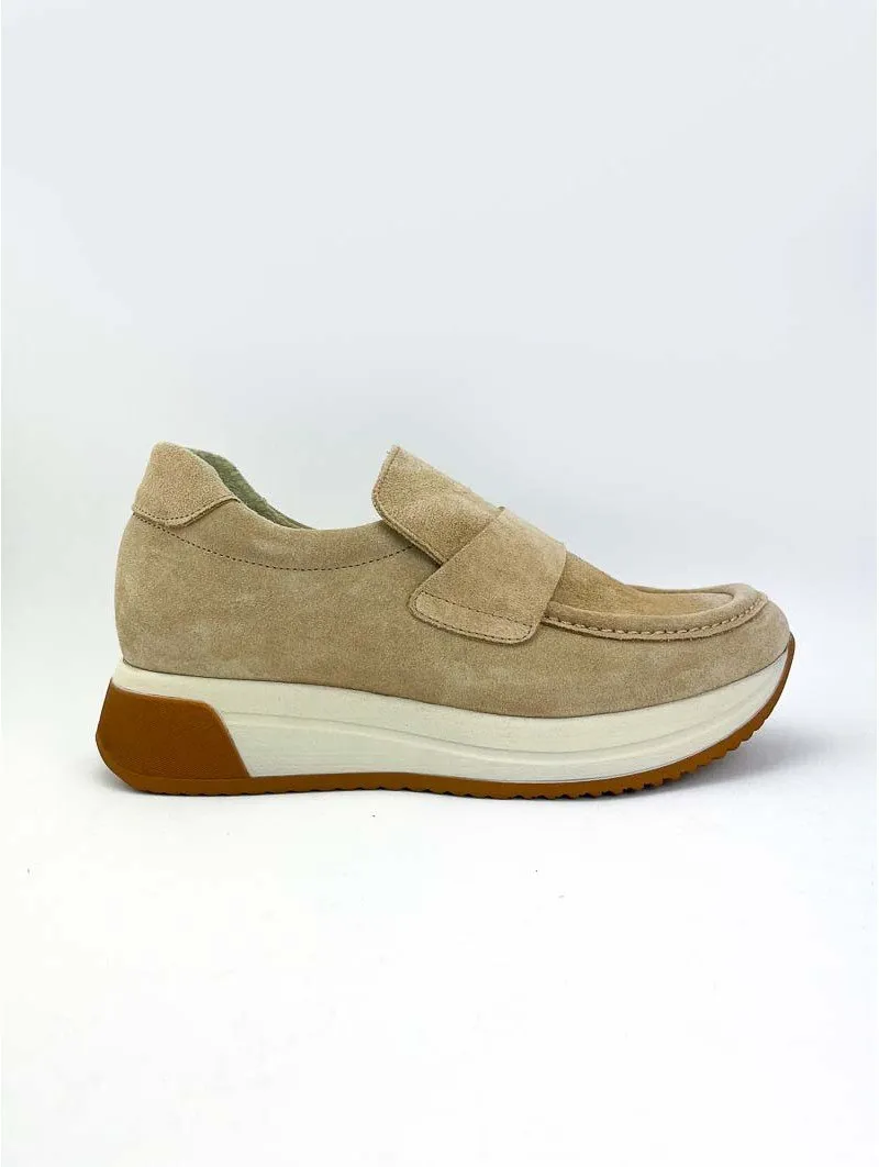 Mocasines Deportivos con plataforma Lince 15202 camel sand