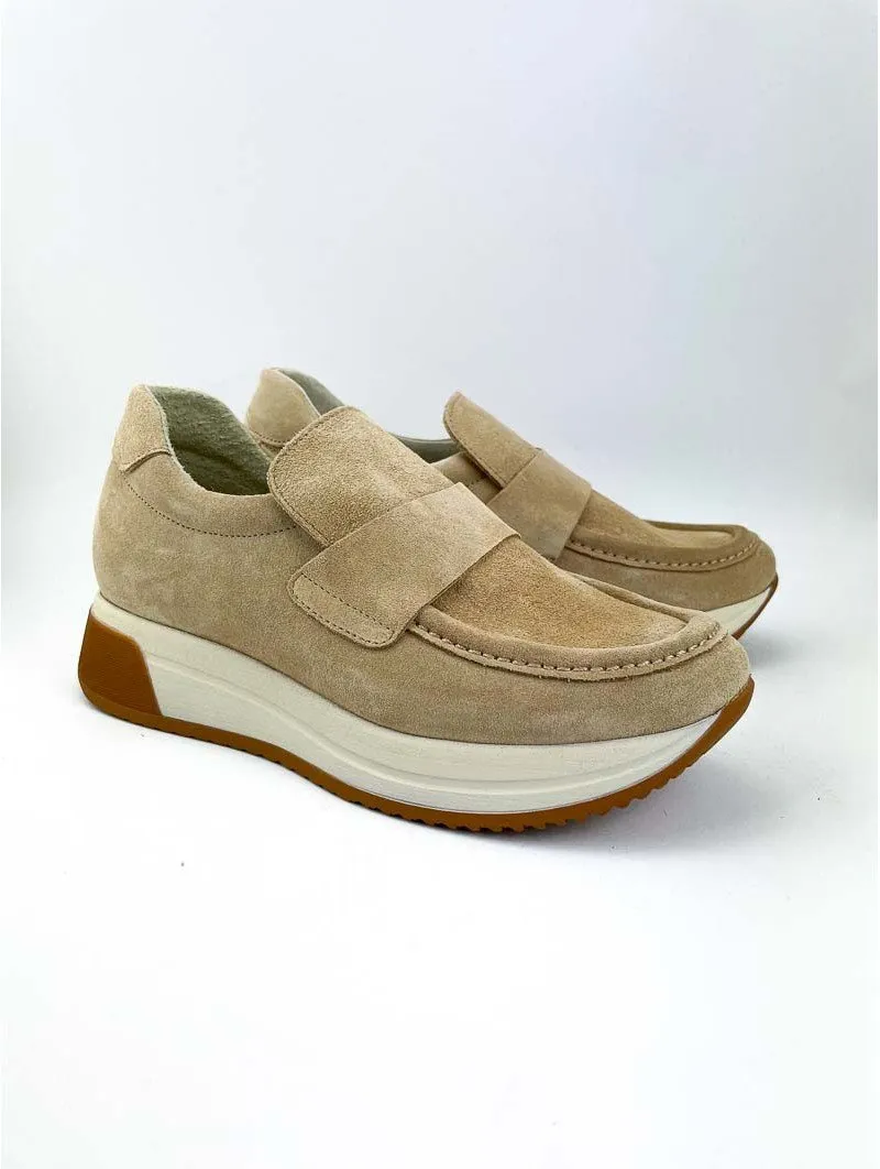 Mocasines Deportivos con plataforma Lince 15202 camel sand